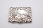 Beautiful Antique Silver Picture Cigarette Case Hallmarked Birmingham 1900