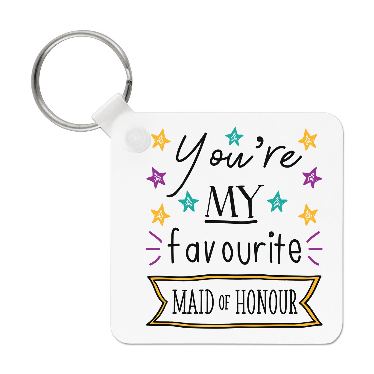 You're My Favourite Maid Of Honour Stars Keyring Key Chain - Funny Wedding