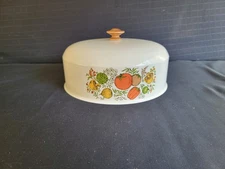 Spice of Life KROMEX Cake Cover Lid Corningware Enamel Coated Metal Wood Handle