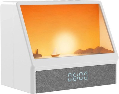 Sunrise Alarm Clock, White Noise Machine Lamp, Wake Up Light with 12 Sounds, ...