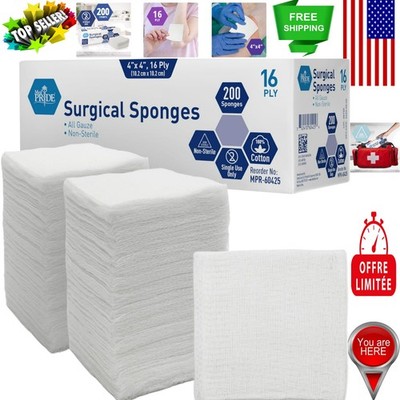 16 Ply Non-Sterile 4'' x 4'' Cotton Gauze Pads - Versatile First Aid Essentials