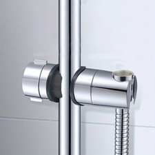Universal Adjustable Shower Head Holder 18.5 -25mm Chrome ABS Rail Mount