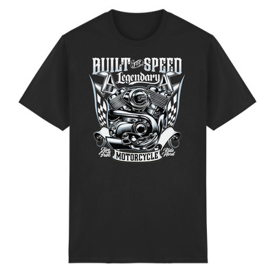 Built for Speed T-Shirt Legendary Motorcycle Chopper Custombike Biker Shirt