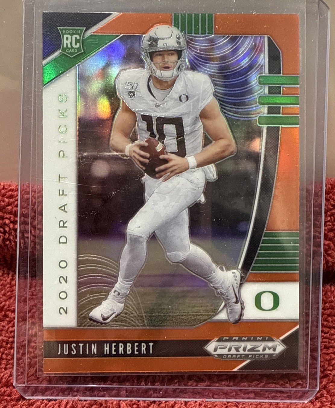 2020 Panini Prizm Draft Picks - Justin Herbert #102 Orange Prizm (RC)
