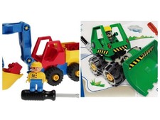 Lego Duplo Toolo 2 lots 3587 le bulldozer + 2920 le camion pelleteuse complets