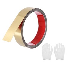 Brushed Gold Peel Stick Wall Molding Trim w/ Glove1.18 Inchx6.56 Feet