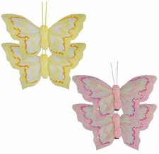 Easter Butterflies 4 Pack Clip on Decorations, Bonnet Making, Arts and Crafts