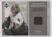 2006 Upper Deck Artifacts Treasured Swatches Silver 11/50 Marty Turco #TS-MT 1o3