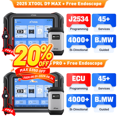 XTOOL D9 MAX J2534 Programming Diagnostic Tool OBD2 Scanner D9S