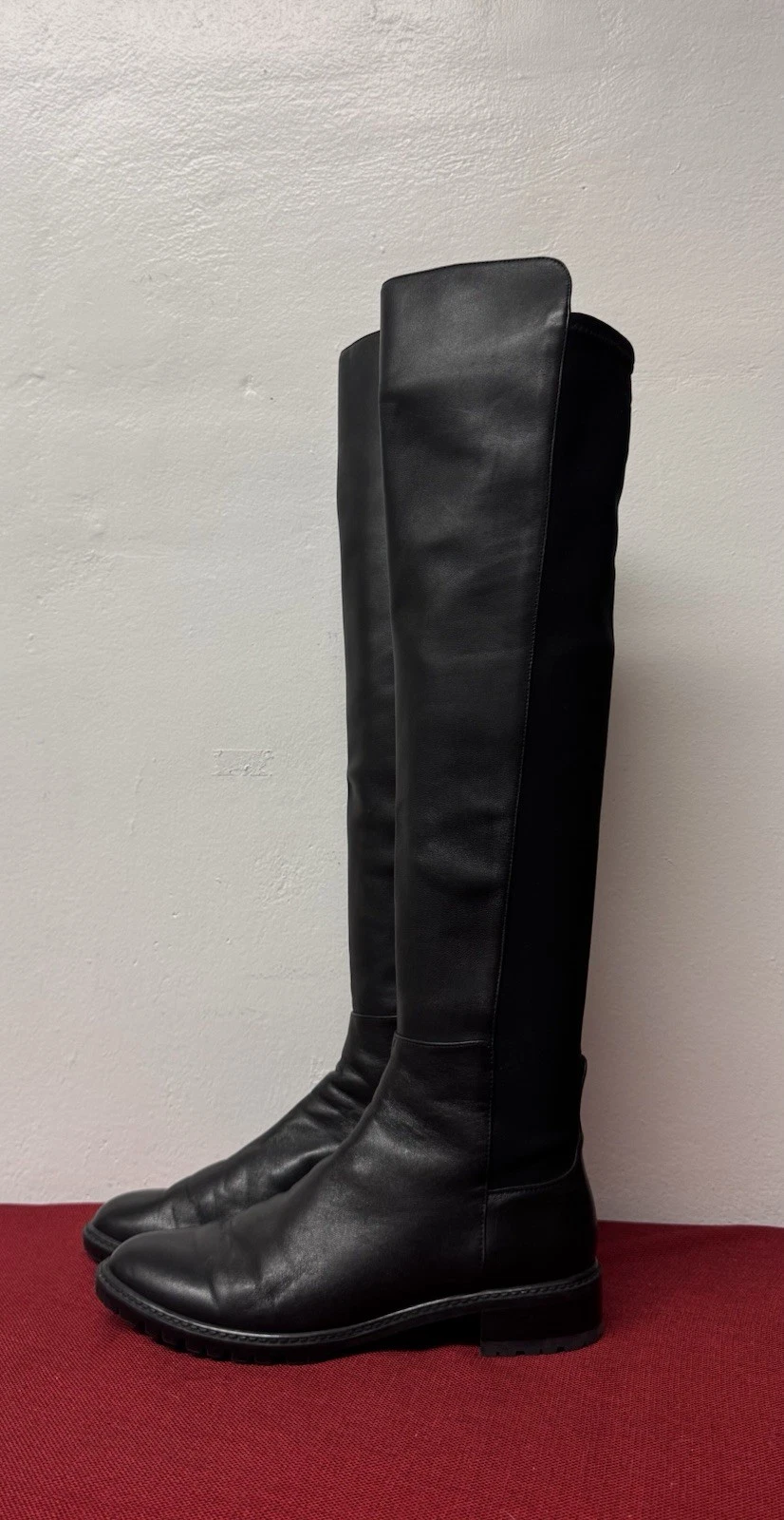 FOR CHARITY: Stuart Weitzman Over Knee Boot Round Toe; Black Color; US 9.5B;