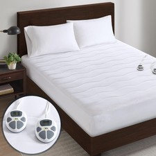 Serta Heated Mattress Pad King Size - Electric Mattress Pad, 10 Heat Setting ...