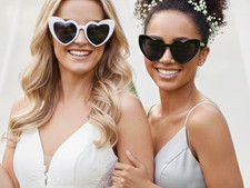Heart Sunglasses, Black or White, Bachelorette Party Favors