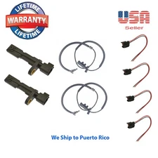 4 ABS Wheel speed sensor Front Rear Right & Left & Connectors Fit: NITRO LIBERTY