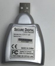 Secure Digital CR-V7-UD Memory Card Reader Writer Direct USB Plug-In for Desktop