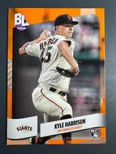 2024 Big League Base Common Electric Orange Foil # 185 Kyle Harrison