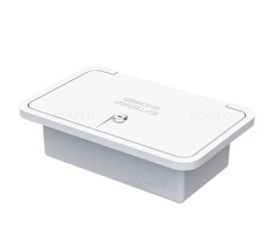 WEIßE AUSSENVERRIEGELBARE DUSCHEINHEIT BOX (SFES1-01) RV Caravan Boot Wohnmobil 