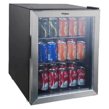 Mini Refrigerator Whirlpool 2.7 cu ft Beverage Center - Stainless Steel WHB27S