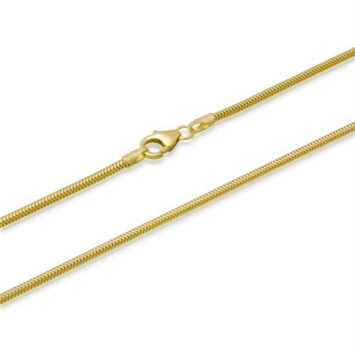 2mm 14k GOLD PLATED STERLING SILVER 925 