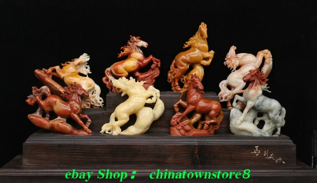 马寿山石主中国风雕像、雕像| eBay
