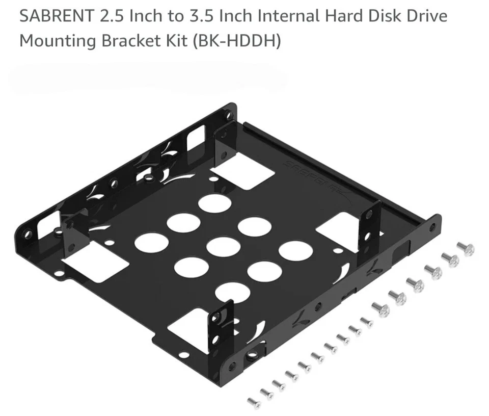 Sabrent 2.5 SSD/SATA Hard Drive to 3.5 SATA Bay Converter - Image 3 of 3