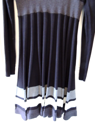 calvin klein pleated sweater dress Calvin Klein Cowl Neck Pleated Sweater Dress Black - Size: L / XL EUC MSRP $128