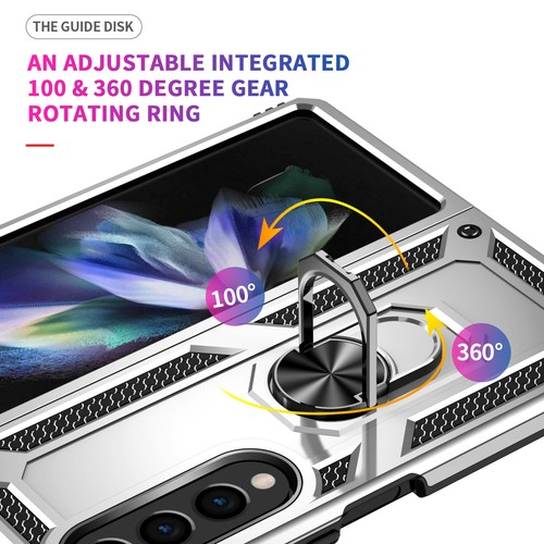 Heavy Duty Shockproof Case For Samsung Galaxy Z Fold 6/5/4/3 Metal Ring Stand - Picture 38 of 88