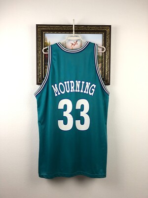 Vintage Rare Mourning Charlotte Hornets Jersey Champion Shirt NBA
