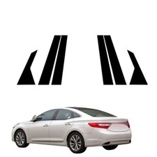 6pcs Black Window Pillar Posts Door Trim Cover Trim For Hyundai Azera 2012-2017
