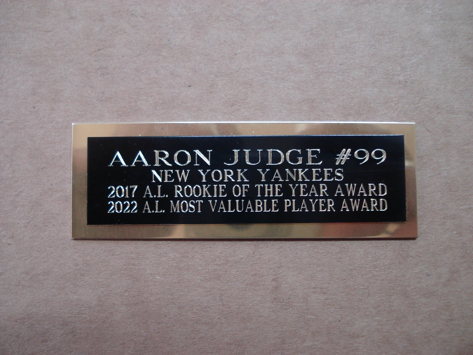Aaron Judge Yankees Nameplate For A Baseball Card Plaque Or Ball Cube 1