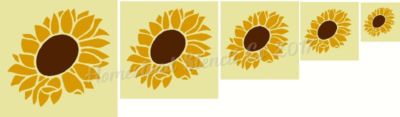 -Primitive Stencil ITEM 8120 Sunflower 2'' - 6'' Reusable Sign Stencils