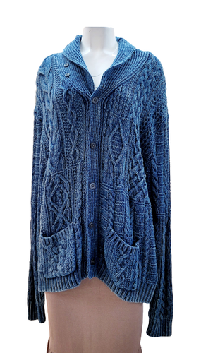Polo Ralph Lauren Indigo Aran Shawl 