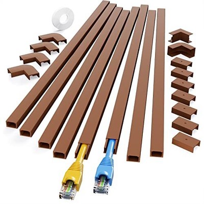 125in Brown Cord Hider Onecord Channel Cord Cover On Wall Cable Management Kit W