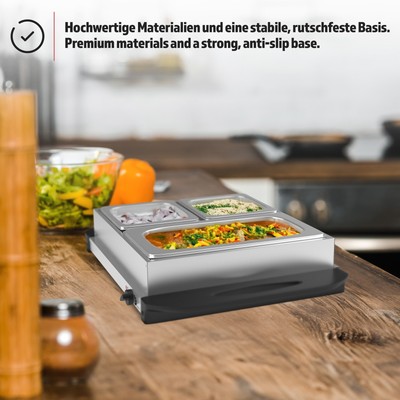 Jago 150W Buffetwärmer - Edelstahl, 2 x 1,5L online kaufen | eBay