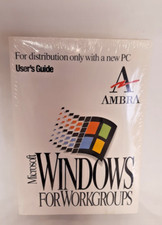 COLLECTIBLE, MICROSOFT WINDOWS FOR WORKGROUPS,USERS GUIDE, 3.5 FLOPPY MEDIA