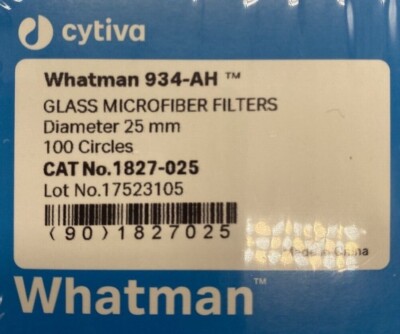 Cytiva Whatman Grade 934-AH Glass Microfiber Filter Circle 2.5 cm 100 Pack