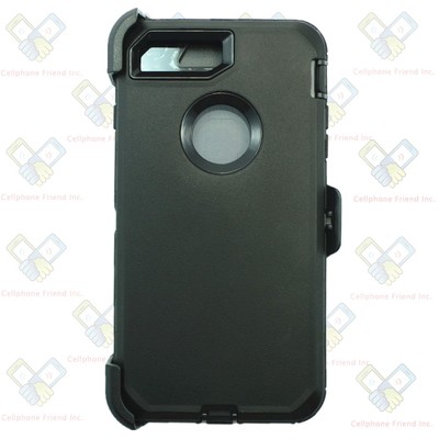 Black for Apple iPhone 8 Plus Shockproof Defender Case w/Screen & Belt Clip