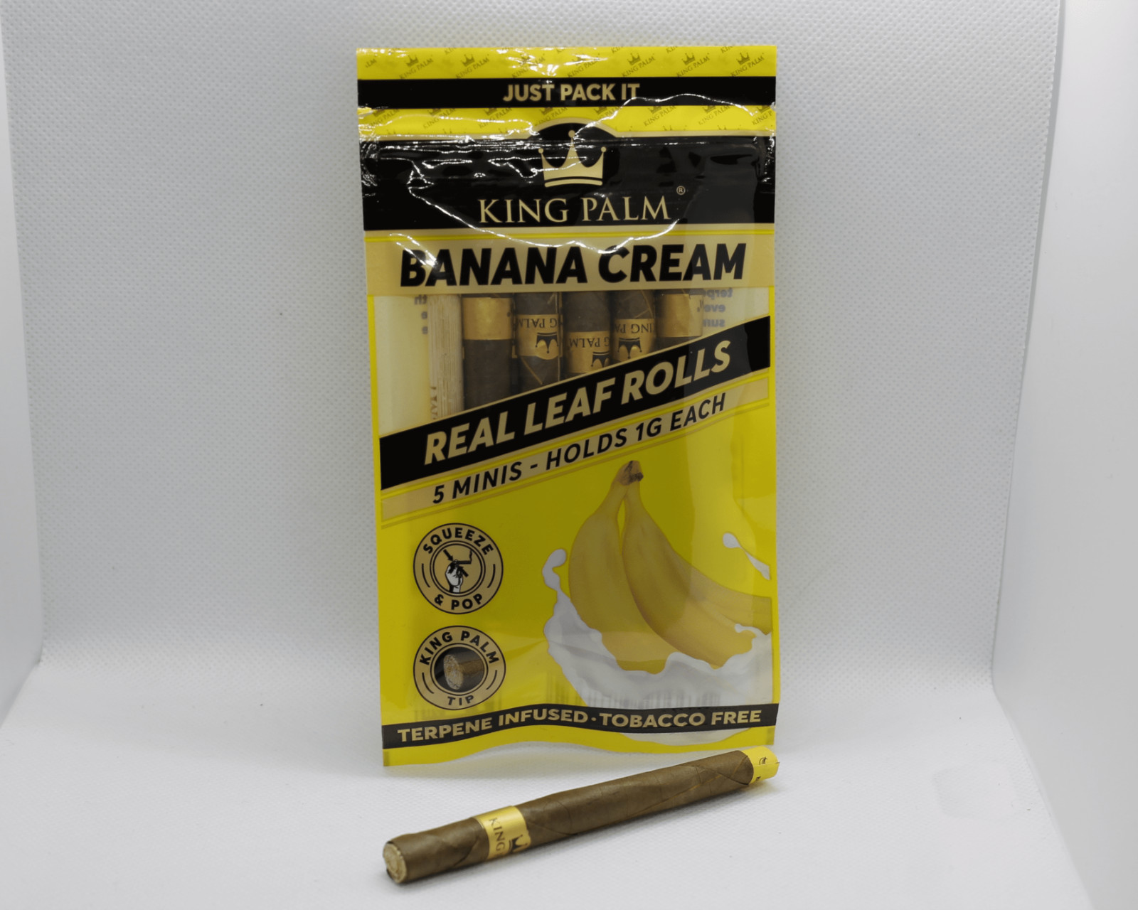 King Palm natürliche Palmenblätter Minis Banana Cream 5x