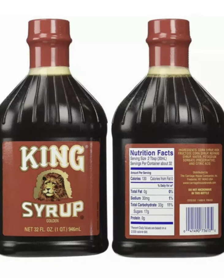 King Syrup Golden – 2 Bottles (32oz Each) | eBay