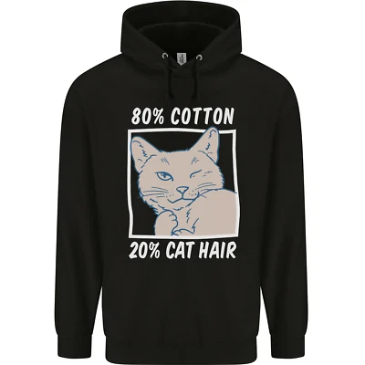 AWDIS Part Cotton Part Cat Hair Funny Mens 80% Cotton Hoodie