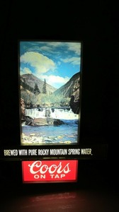 Antique Vintage Coors Beer Waterfall Motion Lighted Sign ...