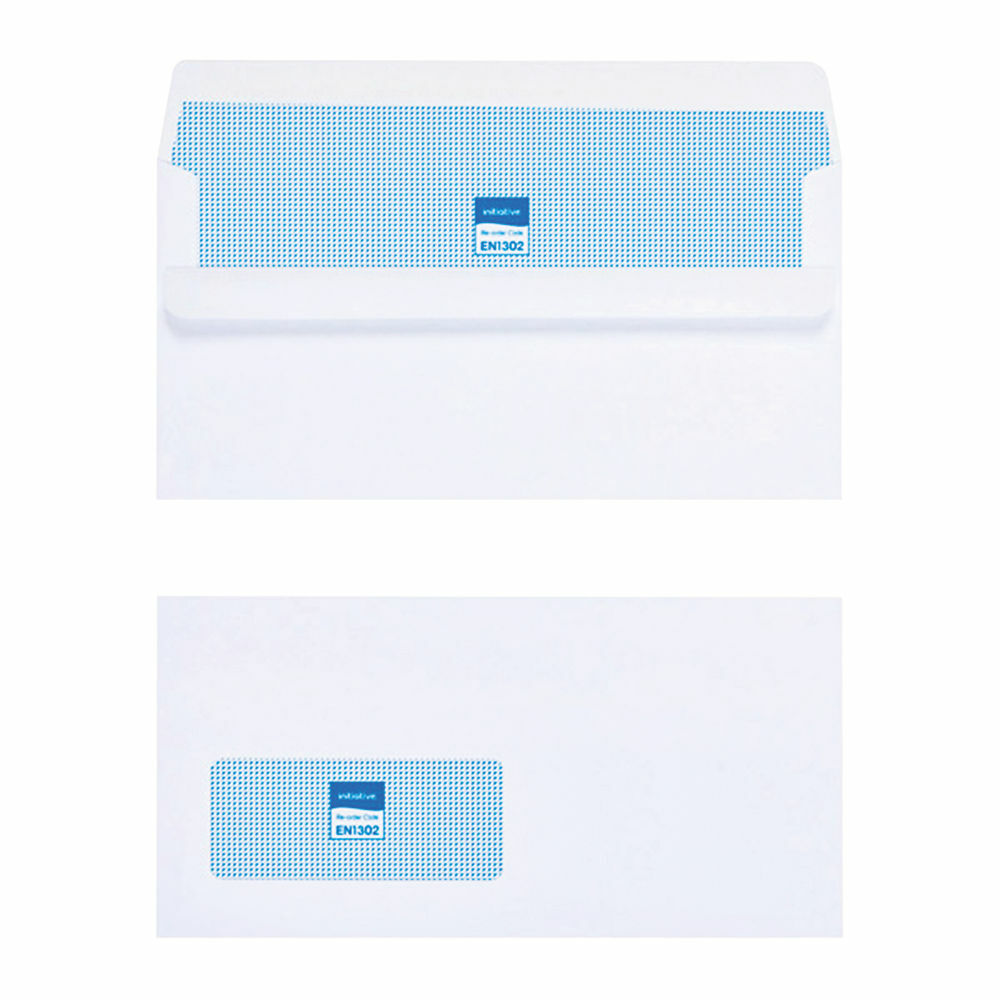 DL Envelopes 110gsm Window  Self Seal White Pack of 500
