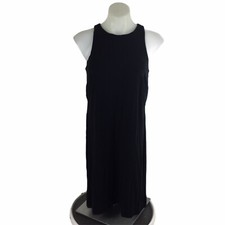 Ann Taylor Shift Dress Solid Black Sleeveless Little Black Dress Size XS