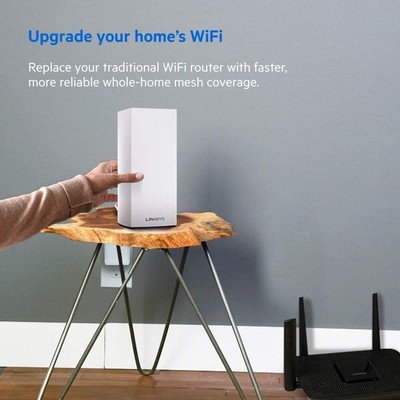 Linksys Velop AX5300 Tri-Band Whole Home Mesh WIFI 6 System, 1 Pack