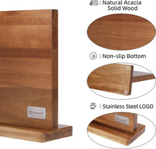 Wood Magnetic Knife Storage Cutlery Holder St...