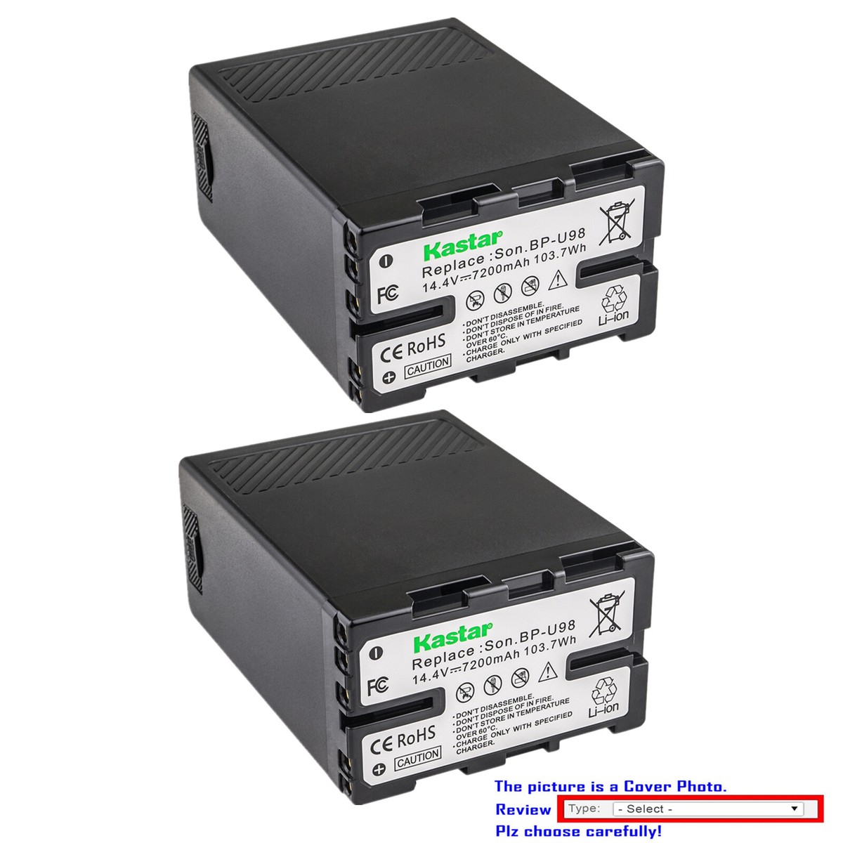 Kastar Battery Replacement for Sony BP-U98 BP-U90 BP-U60 Sony PXW