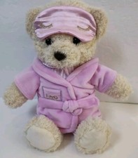 FAO Schwarz Bedtime Teddy Bear Pink Pajama Robe Sleep Mask Stuffed Animal 2020