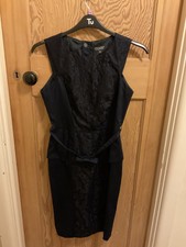 Warehouse Spotlight Dress With Lace Panels Size 12