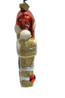 Radko Gingerbread Man Ornament w/Santa hat Bow-tie Candy Cane Sweater 5" Glass — photo 8