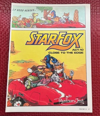 Starfox Close to the Edge Comic Nintendo Print Ad Poster Art 8 x 10.5  Vintage