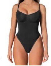 Shapewear Tummy Control Bodysuit Thong Black Sculpting Shaper Size S/M NWOT